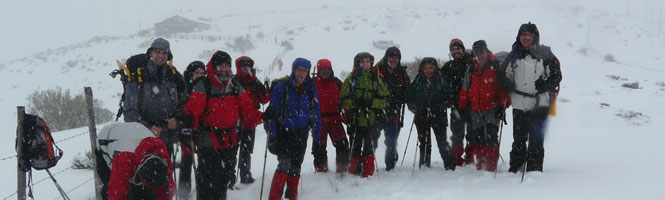 Participantes de la I Jornada-Travesía Federativa de Esquí 
